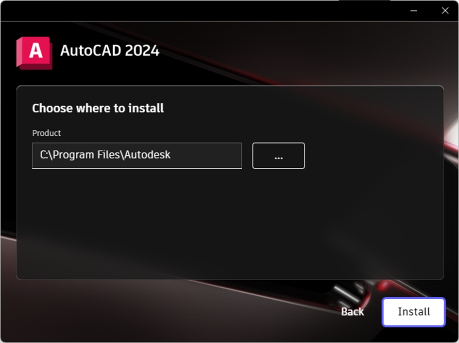 AutoCAD installation